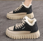 Damen Trendige High-Top Sneakers mit kuscheligem Innenfutter und rutschfester Sohle R&B