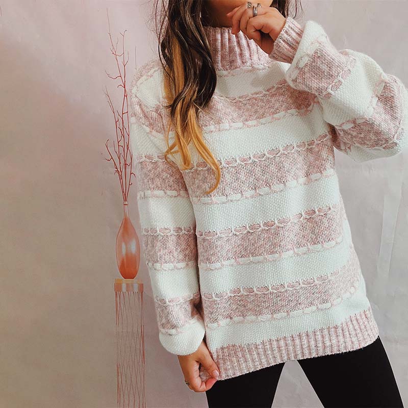 R&B | Weiche Strickjacke mit Strukturierten Streifen Acryl Komfortabel und Warm