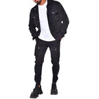 Herren bequeme Cargo-Hose und Jacke Set