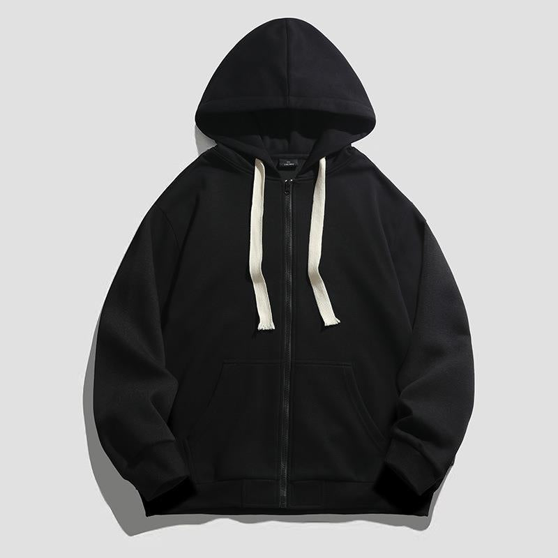 Damen warme Kapuzenjacke mit durchgehendem Reißverschluss und großzügigen Taschen R&B
