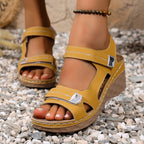 Damen Wedge-Sandalen mit verstellbaren Riemen und atmungsaktivem Obermaterial R&B