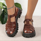 Damen Freizeit-Sandalen mit strukturiertem Obermaterial und rutschfester Sohle R&B