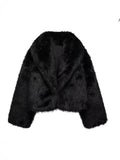 Damen Trendy Kunstfelljacke R&B