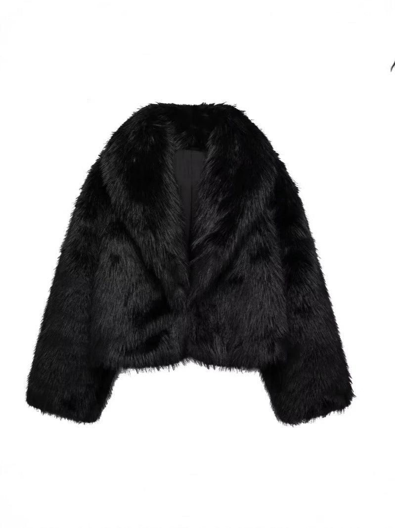 Damen Trendy Kunstfelljacke R&B