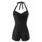 Damen Einteiler Badeanzug mit halterneck Design und moderner Passform R&B