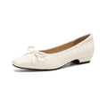 Damen Ballerinas mit hochwertigem geflochtenem Design und zartem Schleifendetail