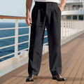 Herren elegante Freizeit-Hose mit weichem Stoff und weitem Schnitt R&B