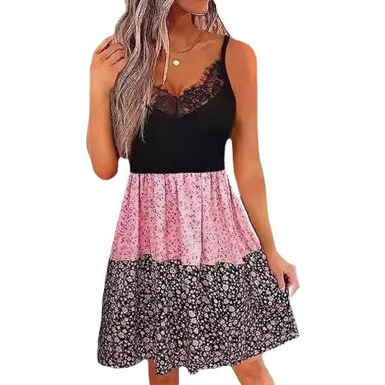 Damen Freizeitkleid im Layering-Stil R&B