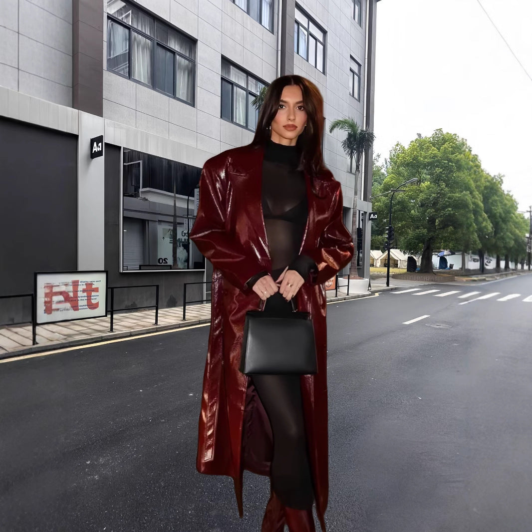 Damen Eleganter und figurbetonter Maxikleid mit transparenten Einsätzen R&B