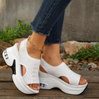 Damen Sportliche Sandalen mit atmungsaktivem Obermaterial und trendiger Plateausohle R&B