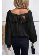 Damen Pullover mit eleganter Schleifen-Ausschnittgestaltung R&B