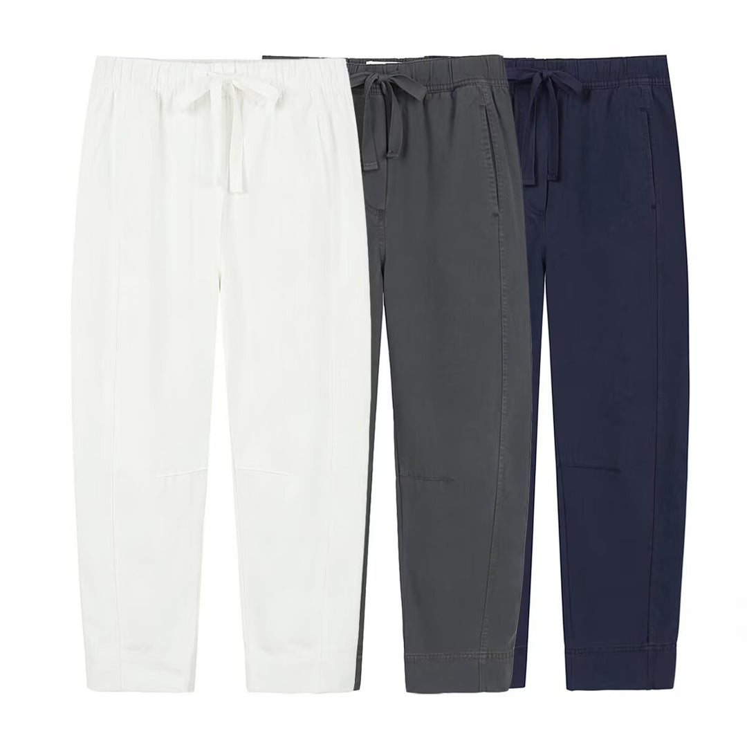 Damen entspannte Chino-Hose mit verstellbarem Taillenzug und praktischem Schnitt R&B