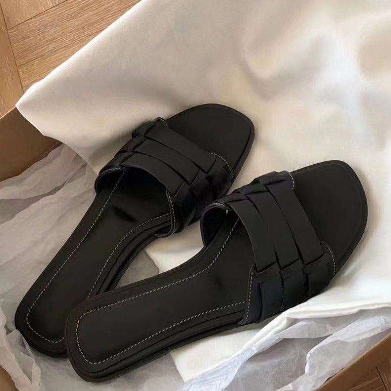 Damen Slip-On Sandalen mit elegantem Riemendesign und komfortabler Sohle R&B