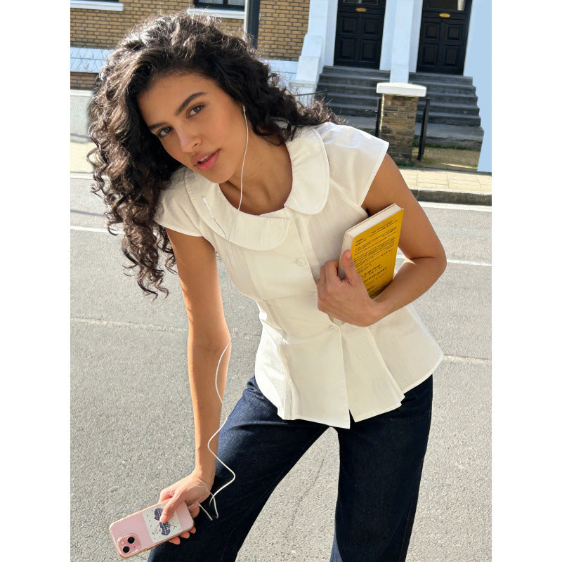 Damen Blusenshirt mit elegantem Kragen und tailliertem Schnitt R&B