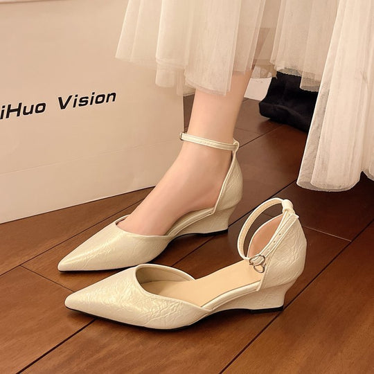 Damen elegante Slingback-Pumps mit transparentem Riemendesign und schickem Blockabsatz R&B