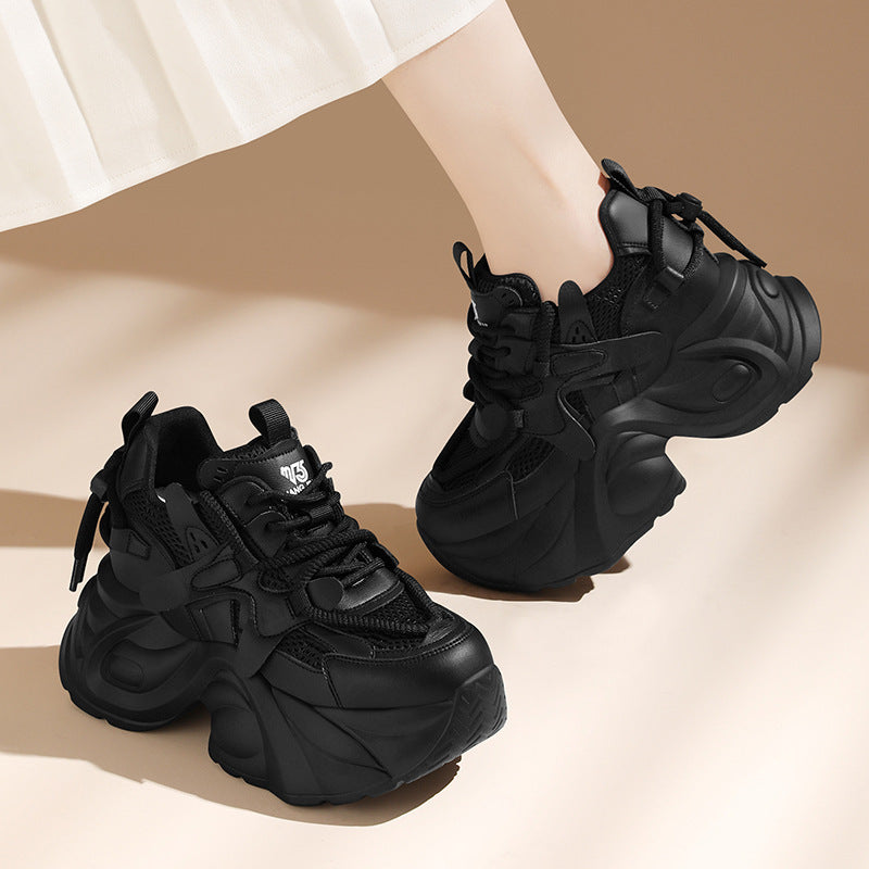 Damen Sportliche Lauf-Sneaker mit überdimensionaler Sohle und atmungsaktivem Mesh R&B
