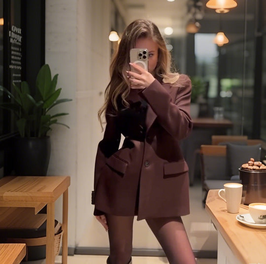 Damen Modischer Blazer mit schickem Schnitt und praktischen Taschen R&B
