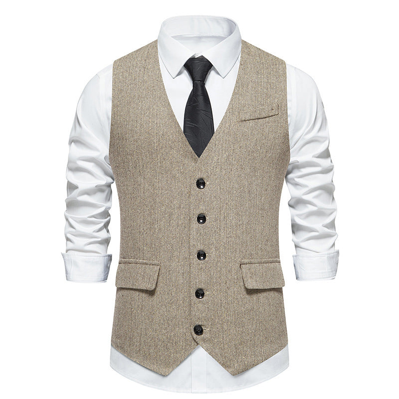 Herren elegante Weste mit feinen Knopfdetails R&B