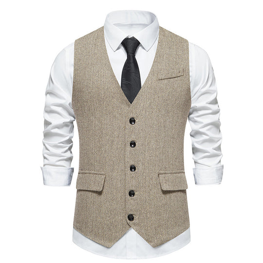 Herren elegante Weste mit feinen Knopfdetails R&B