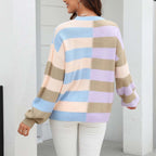 R&B | Strickbluse mit Pastellfarben Polyester Lässig und Farbenfroh