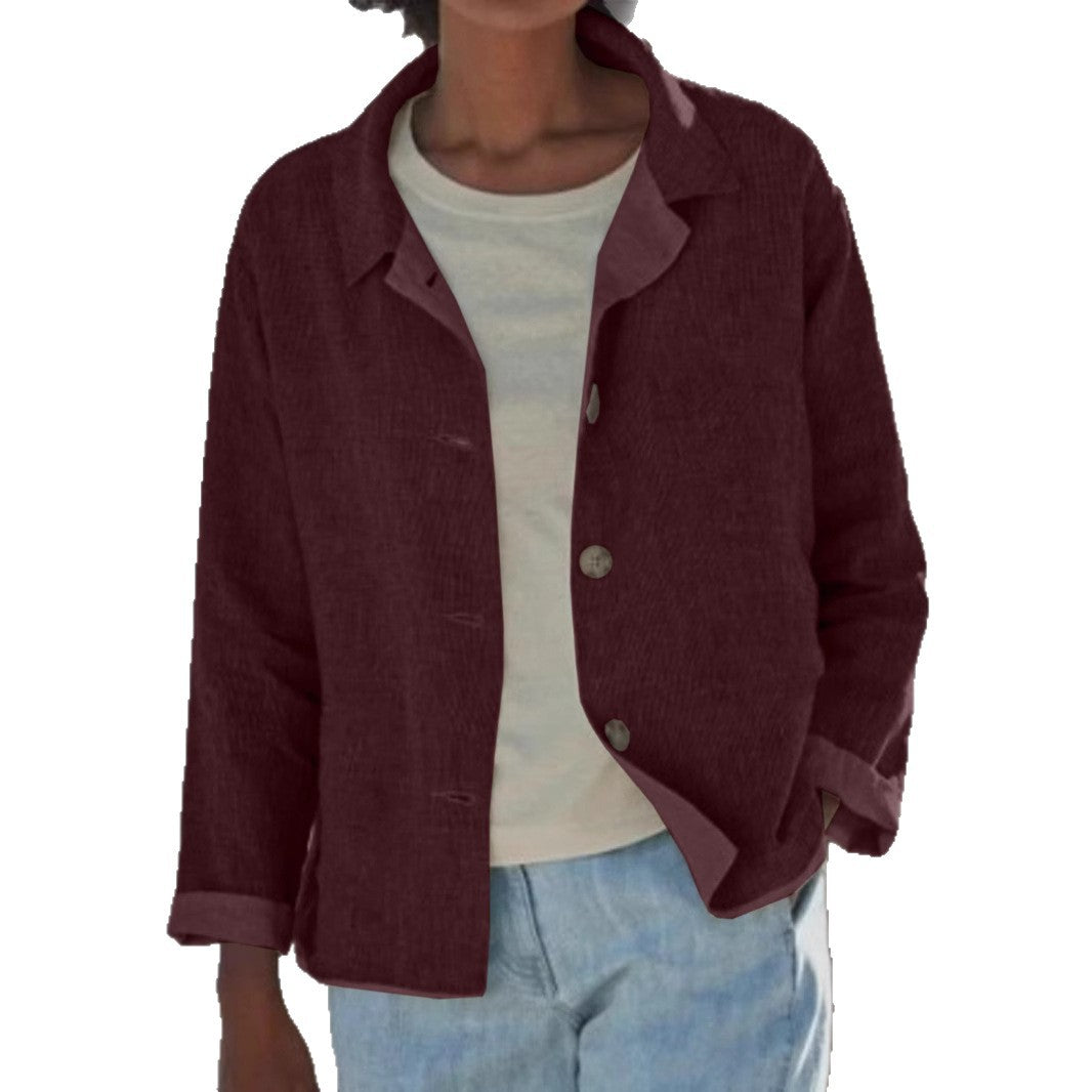 Damen Leichte Überwurfjacke mit strukturiertem Webmuster R&B