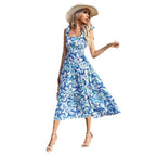Damen Sommerliches Maxikleid mit tragefreundlichen Schulterbändern und floralem Design R&B