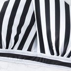 Damen Triangel-Bikinioberteil mit stylischem Streifenmuster