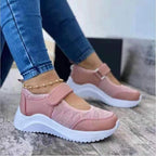 Damen Komfortable Slip-On Sneakers mit elastischem Band