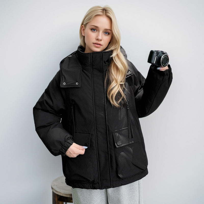 Damen sportliche Übergangsjacke mit vielfältigen Taschen und verstellbarem Kragen R&B