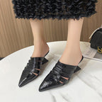 Damen elegante Sling Mules mit geometrischem Design R&B