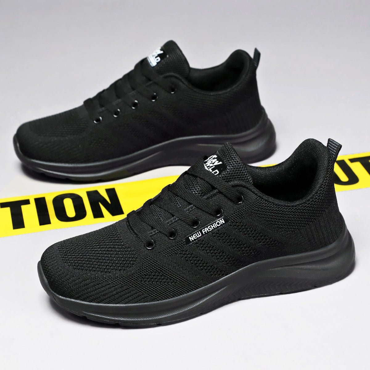 Damen nan atmungsaktive Strick-Komfort-Sneaker mit gepolstertem Fersenbereich und flexibler Leichtlaufsohle R&B