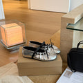 Damen Ballerinas mit elastischem Riemen und metallischem Glanz R&B