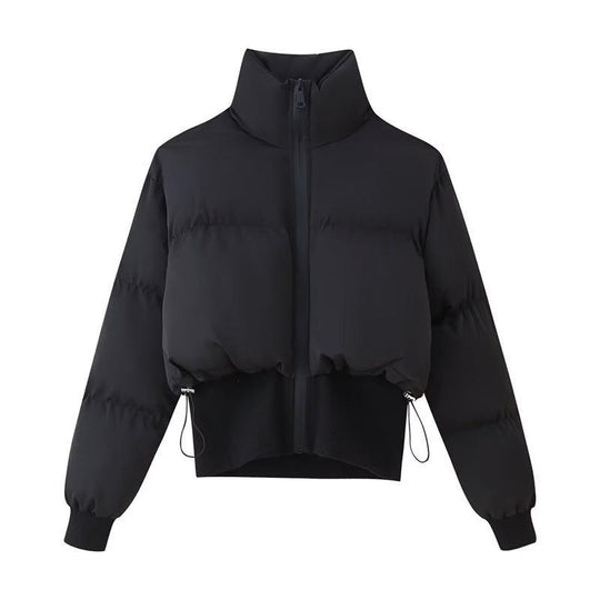 Damen cropped Steppjacke mit hohem Kragen und modernen Details R&B