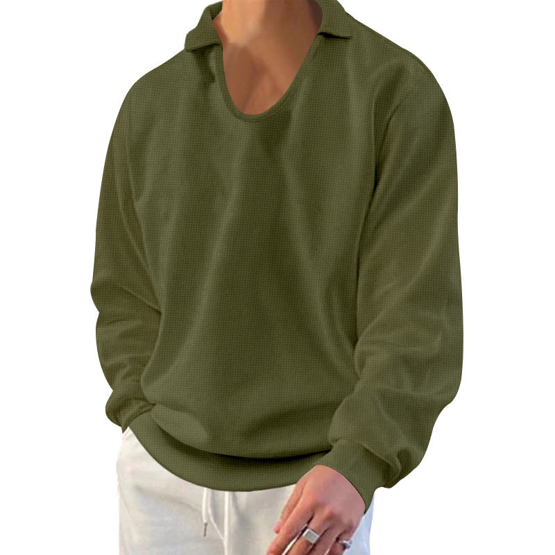 Herren lässiger Pullover mit strukturiertem Stoff und modernem Schnitt R&B