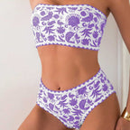 Damen Bandeau-Bikini mit trendigem floralen Design R&B