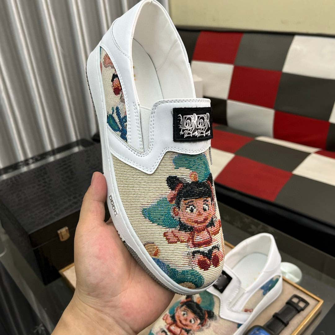 Damen Slip-On Sneakers mit kreativem Motiv und ergonomischem Komfort R&B