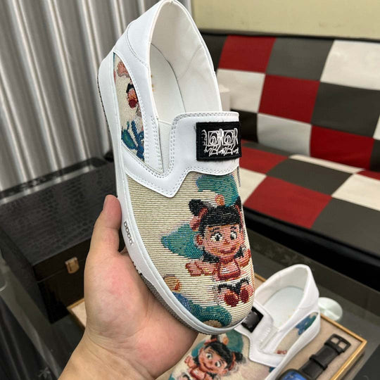 Damen Slip-On Sneakers mit kreativem Motiv und ergonomischem Komfort R&B