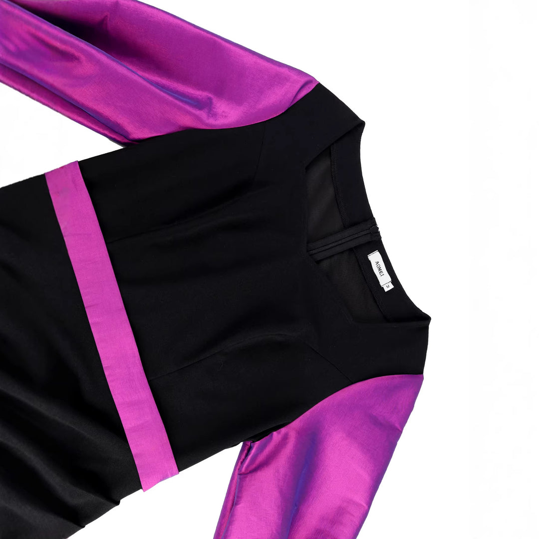 Damen Abendkleid mit voluminösen Ärmeln und elegantem Saum R&B