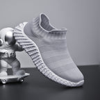 Damen Strick-Sneaker mit elastischem Abschluss und rutschfester Sohle