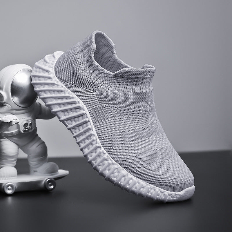 Damen Strick-Sneaker mit elastischem Abschluss und rutschfester Sohle