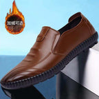 Herren elegante, braune Lederschuhe R&B