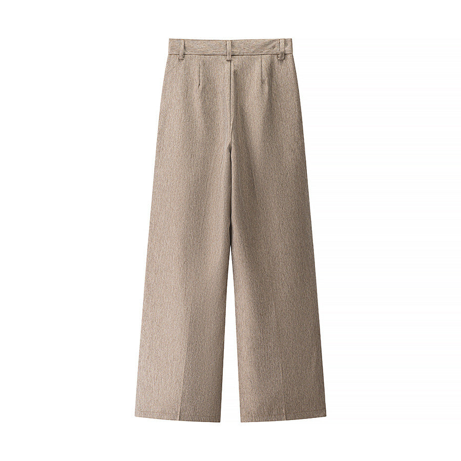 Damen Hosen mit weitem Bein und hoher Taille R&B