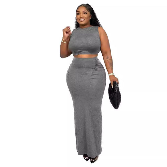 Damen Eleganter und figurumspielender Maxirock mit Rüschendetails R&B