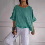Damen Leichtes Shirt mit Fransen R&B