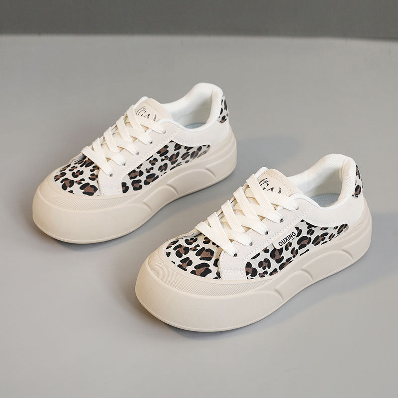 Damen Sneaker mit animalischem Muster und bequemer Sohle R&B