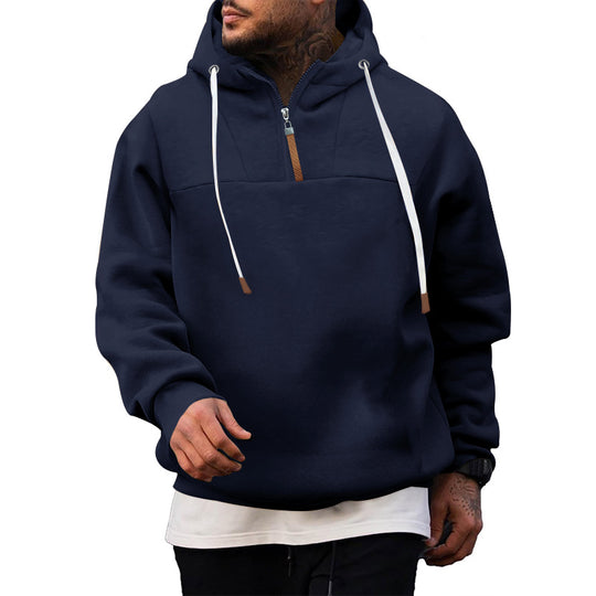 Herren Sportlicher Hoodie mit innovativem Reißverschlussdesign R&B