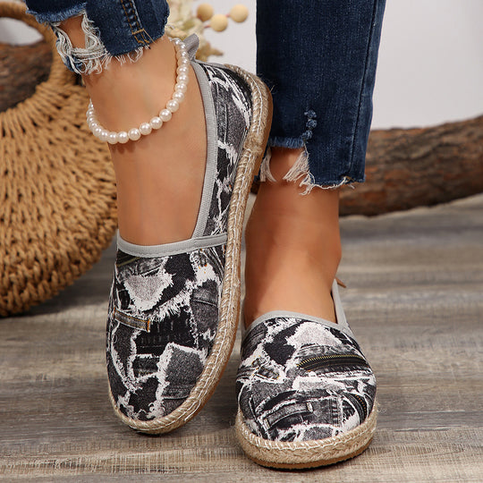 Damen Espadrilles mit elastischem Obermaterial und komfortabler Sohle R&B