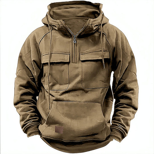Herren Fleece Hoodie mit praktischem Reißverschluss und großen Taschen R&B