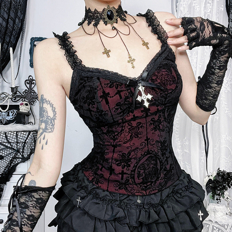 Damen figurbetonte Bluse mit Rüschendetails und Schnürung R&B