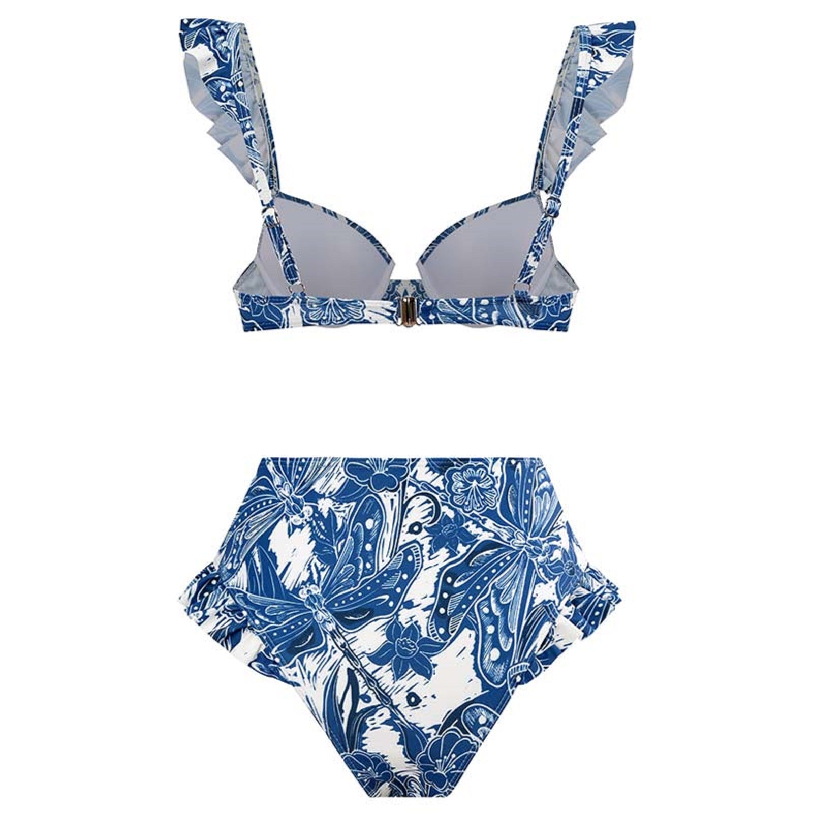 Damen Bikini-Set mit raffinierten Rüschen und elegantem Wickelrock R&B